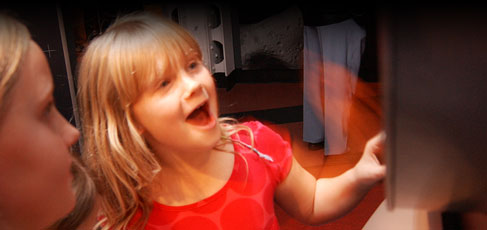 Primary school children at Spaceport